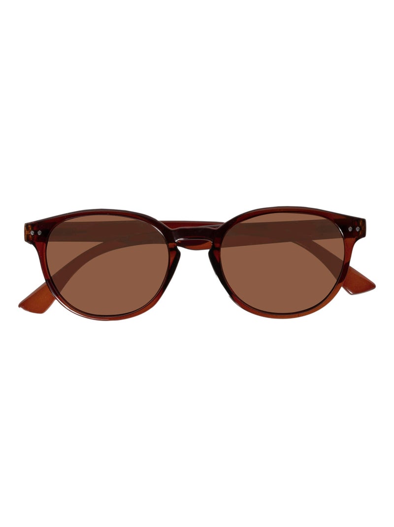 Lunettes de soleil incrustations métalliques Marron cappuccino - Kiabi