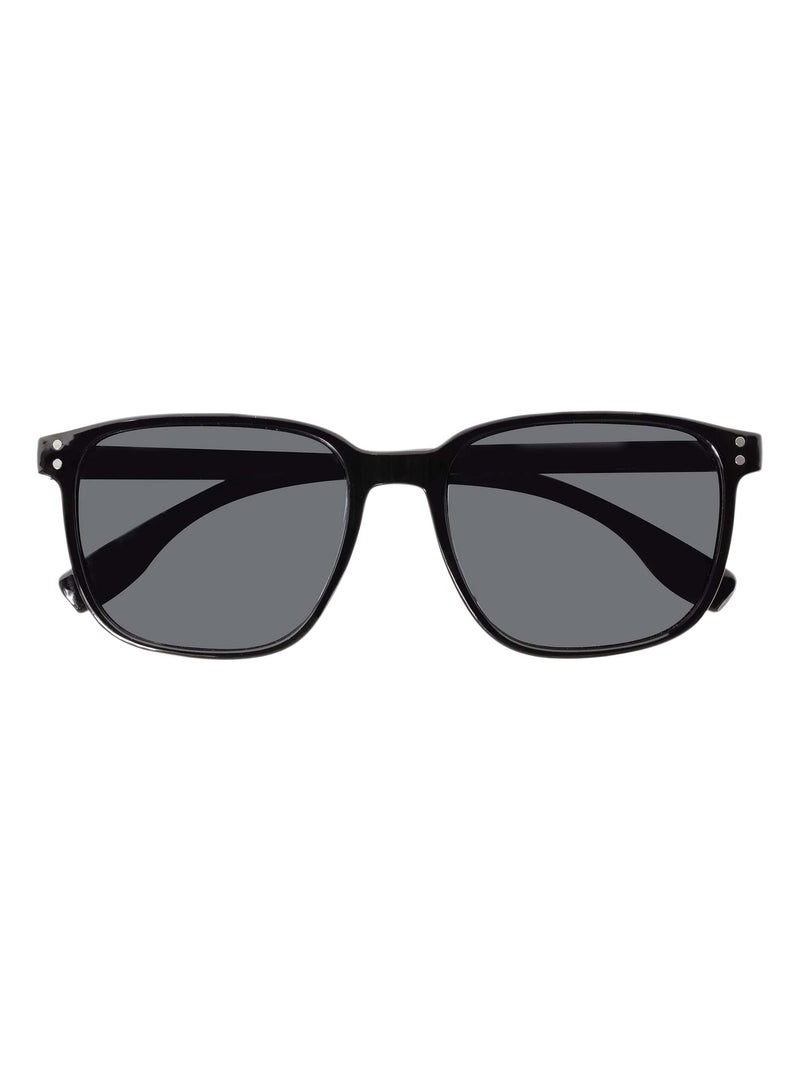 Lunettes de soleil mixtes rectangulaires noir Isotoner Noir - Kiabi