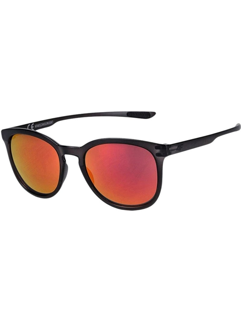 Lunettes de soleil motif/style uni u047 - 4f Noir Rouge - Kiabi