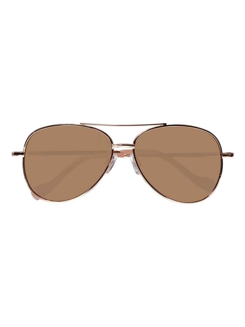 Lunettes de soleil pilote Or rose - Kiabi