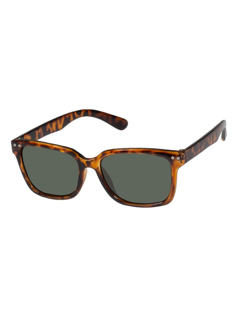 Lunettes de soleil rectangle Marron - Kiabi