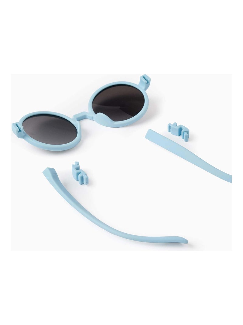 Lunettes de Soleil Rondes Uv400 Ultra flexibles Bleu clair - Kiabi