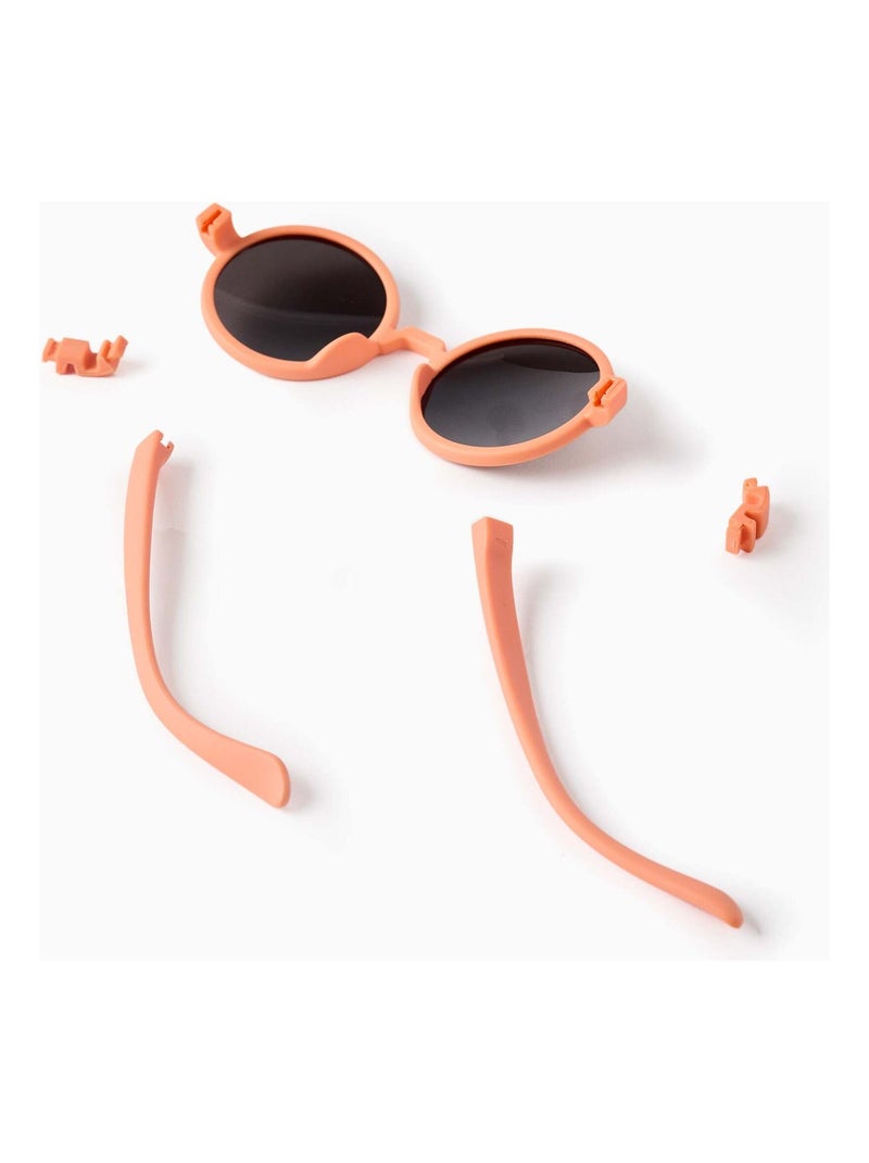 Lunettes de Soleil Rondes Uv400 Ultra flexibles Orange - Kiabi