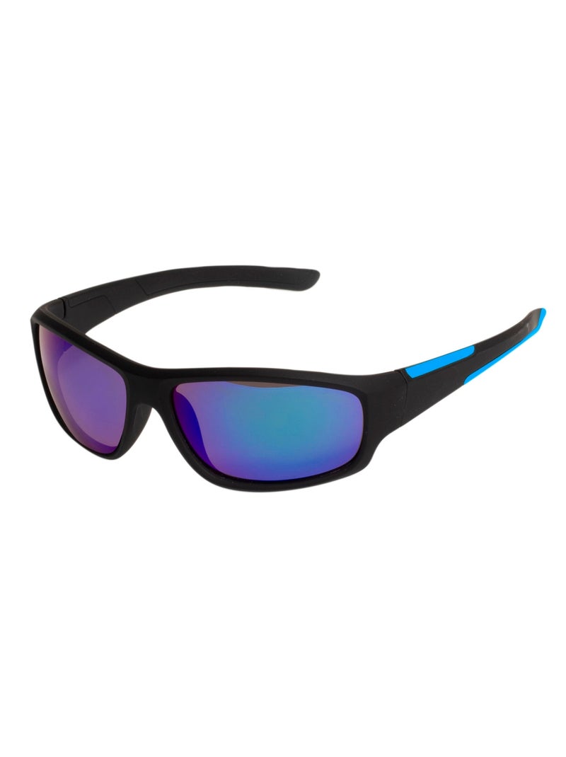 Lunettes de soleil sport, 7-9 ans, Verres miroirs catégorie 3 garçon Isotoner Noir - Kiabi