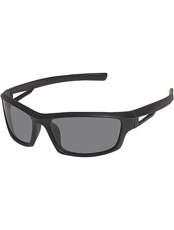 Lunettes de soleil sport finition gomme, verres polarisants homme isotoner