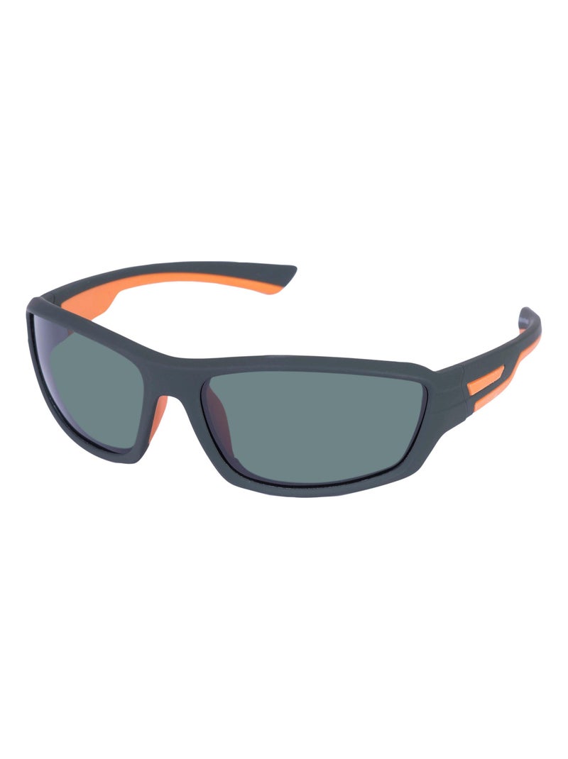 Lunettes de soleil sport finition gomme, verres polarisants mixte adulte Isotoner Kaki - Kiabi