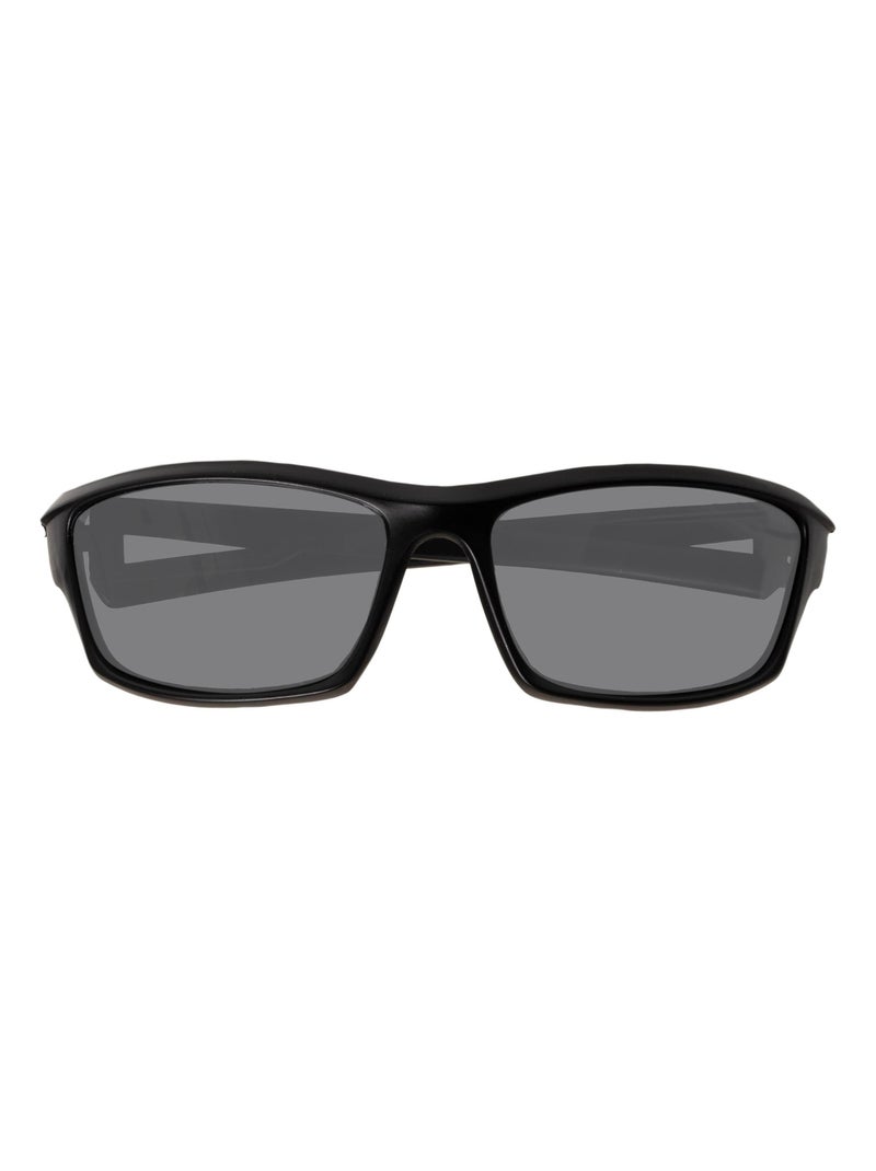 Lunettes de soleil sport finition gomme; verres polarisants Noir - Kiabi
