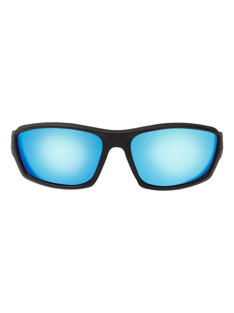 Lunettes de soleil sport finition gomme, verres polarisants Noir - Kiabi