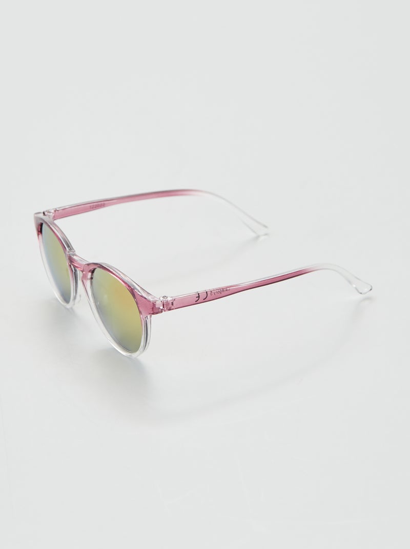 Lunettes de soleil transparente Rose - Kiabi