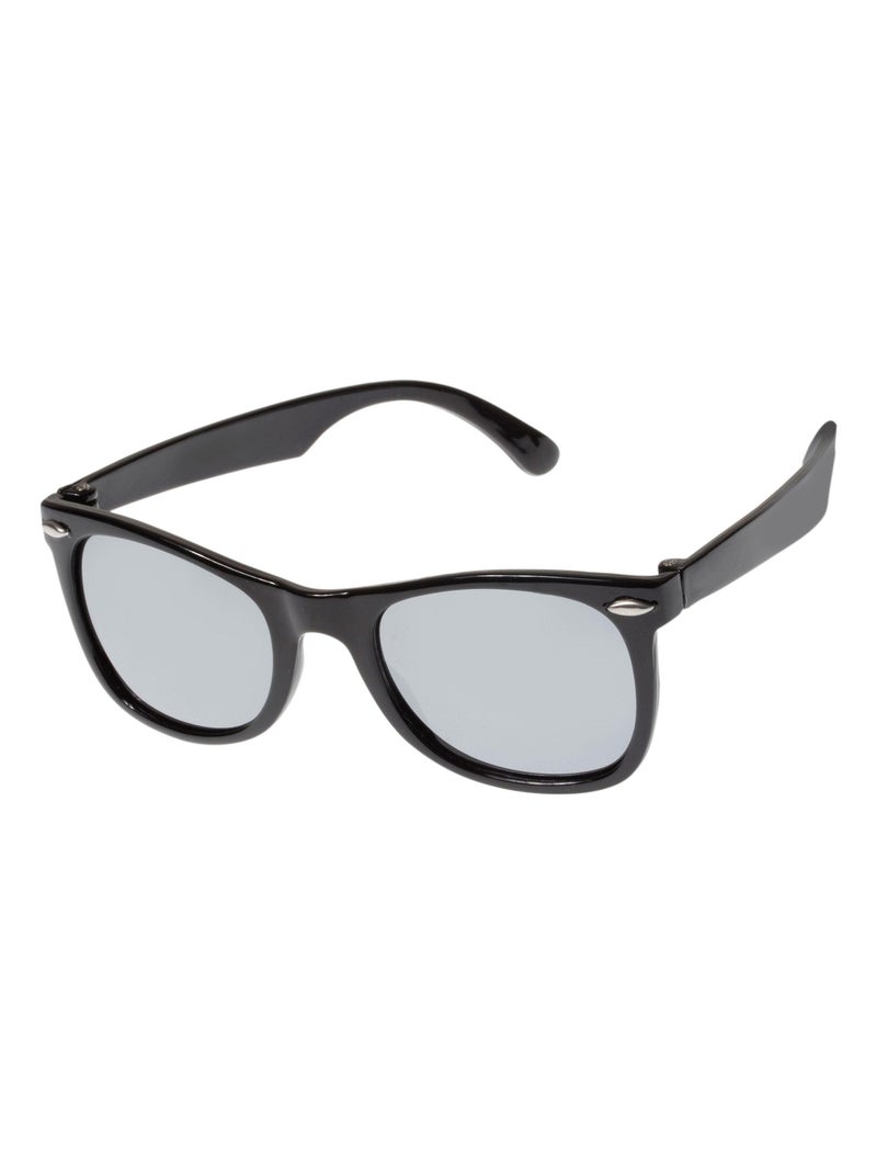 Lunettes de soleil verres miroirs Noir - Kiabi