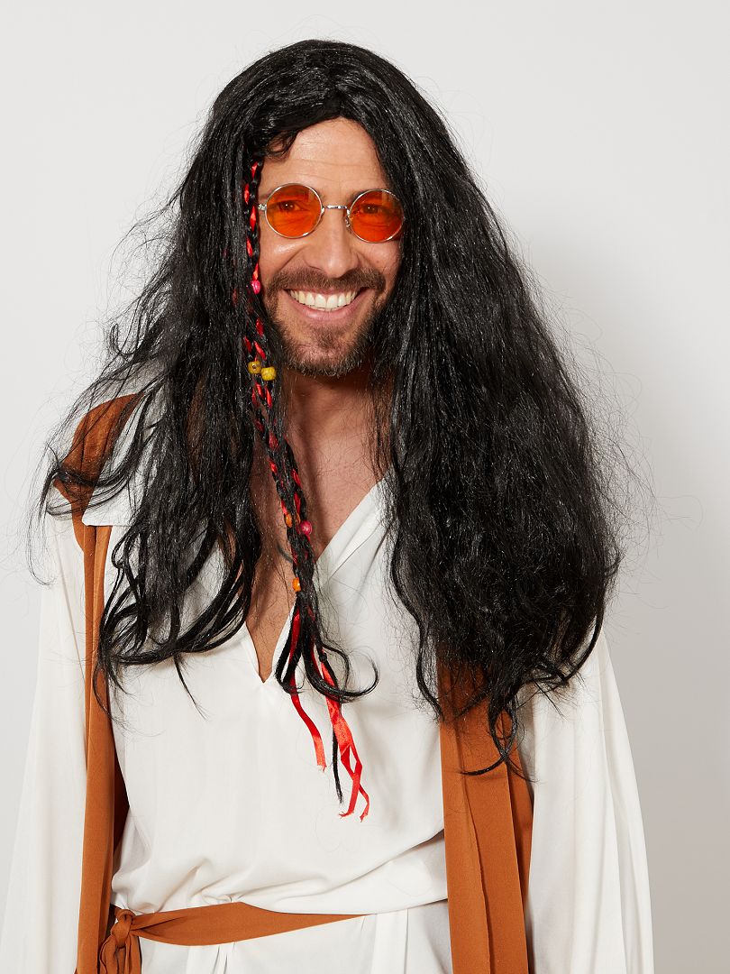 Lunettes rondes déguisement hippie orange - Kiabi