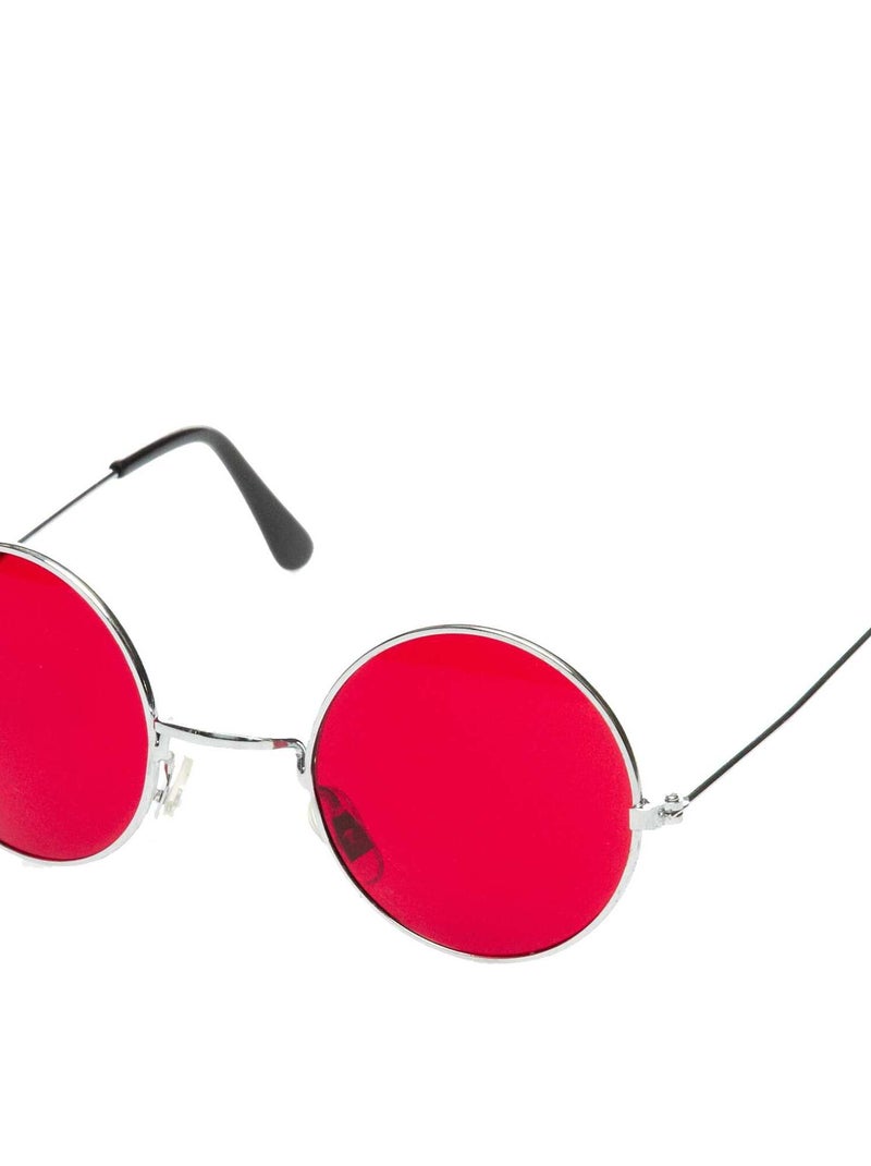 Lunettes rondes déguisement hippie rouge - Kiabi