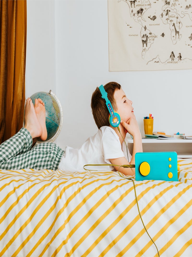 Lunii - Casque audio vert - Compatible avec Ma Fabrique à Histoires - Pour les enfants de 3 à 8 ans Vert - Kiabi