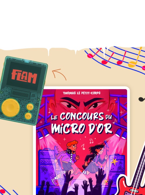 Lunii - Coffret Le concours du Micro d'Or - Livre audio interactif dés 9 ans à écouter sur FLAM - Kiabi