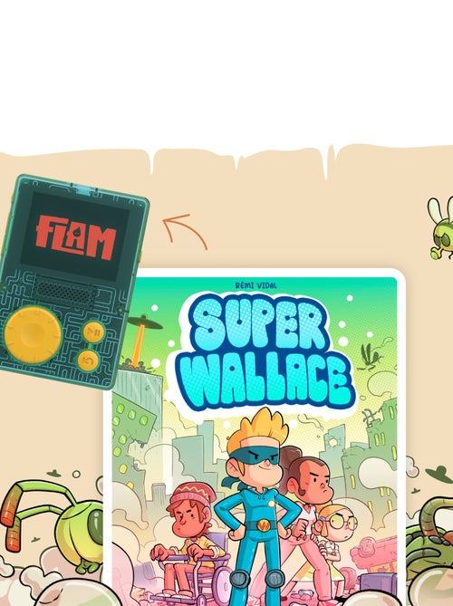 Lunii - Coffret Super Wallace - Livre audio interactif dés 7 ans à écouter sur FLAM - Kiabi