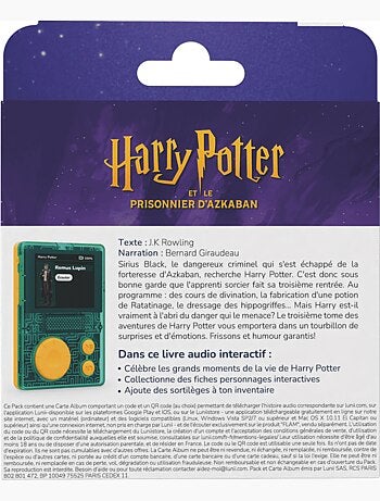 Lunii - harry potter tome 3 le prisonnier d'azkaban (11 heures d'écoute)