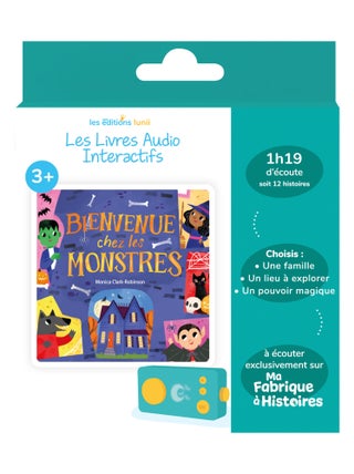 Lunii - Livre audio Bienvenue chez les monstres - dès 3 ans pour Ma Fabrique à Histoires et FLAM