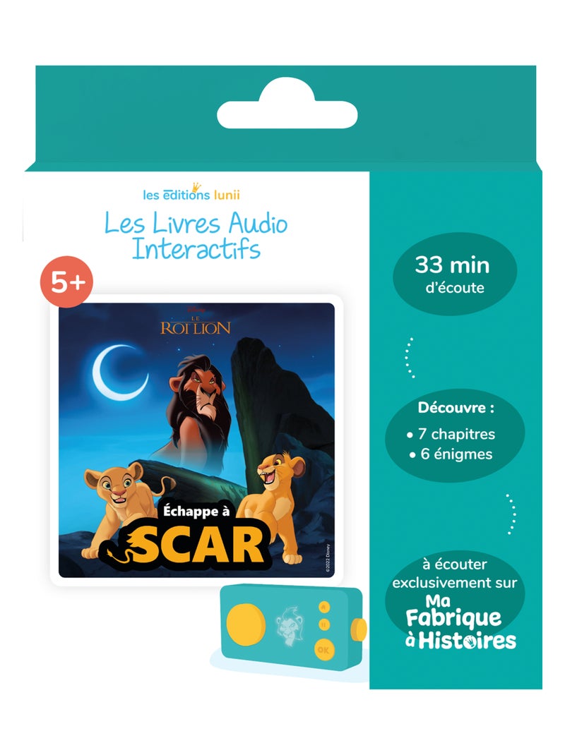 Lunii - Livre audio Défi vilain : Echappe à Scar - dès 5 ans pour Ma Fabrique à Histoires et FLAM Multicolore - Kiabi