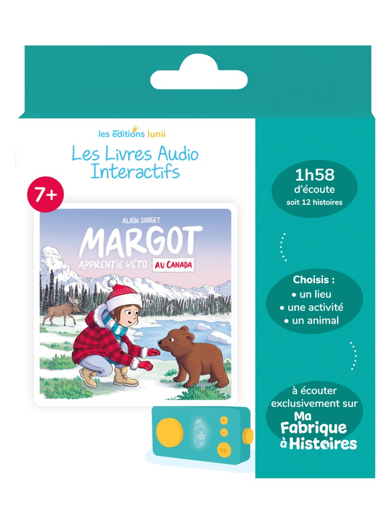 Lunii - Livre audio Margot apprentie véto au Canada - dès 7 ans pour Ma Fabrique à Histoires et FLAM Multicolore - Kiabi