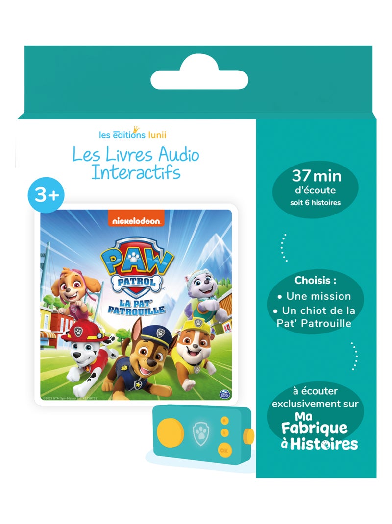 Lunii - Livre audio Pat Patrouille - dès 3 ans pour Ma Fabrique à Histoires et FLAM Multicolore - Kiabi