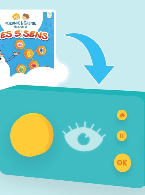 Lunii - Livre audio Suzanne & Gaston découvrent les 5 sens - dès 3 ans -Ma Fabrique à Histoires+FLAM - Kiabi