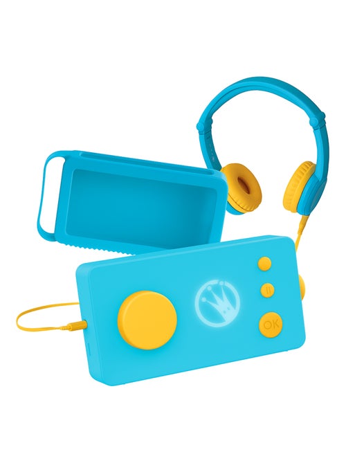 Lunii - Ma Fabrique à Histoires Bleue avec son Casque assorti Bleu et sa Coque Bleue - Kiabi