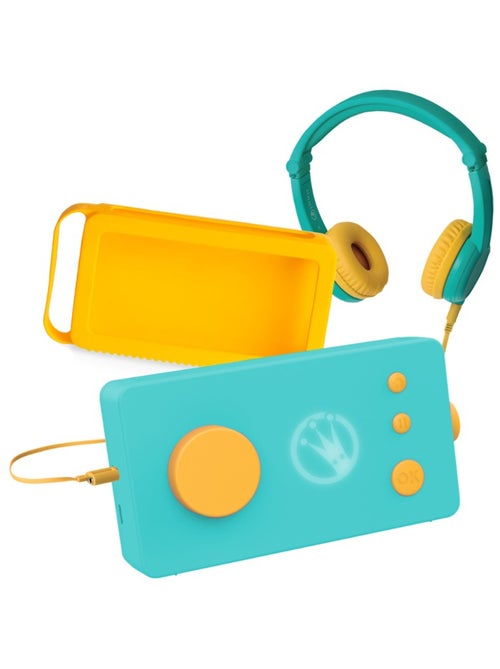 Lunii - Ma Fabrique à Histoires Vert avec son Casque assorti Vert et sa Coque Jaune - Kiabi