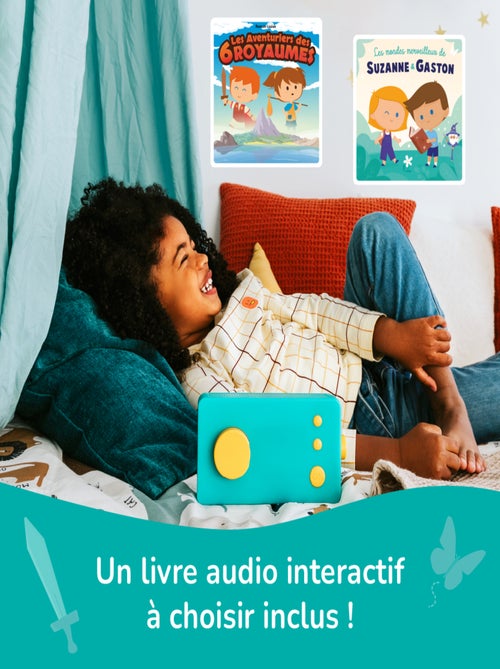 Lunii - Ma Fabrique à Histoires Verte avec Coque Odile Jaune - Conteuse pour Enfants de 3 à 8 Ans - Kiabi