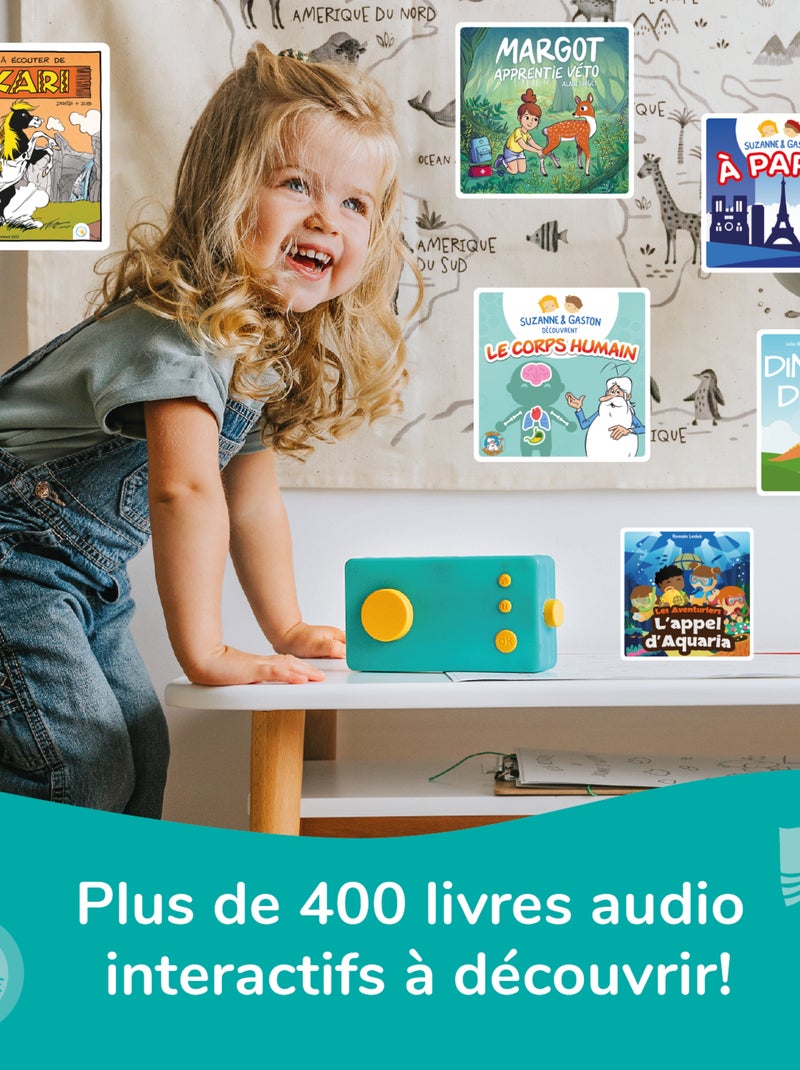Lunii - Pack de Voyage Ma Fabrique à Histoires et Casque audio Octave – dès 3 ans Vert - Kiabi