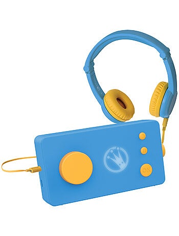 Lunii - Pack Voyage Ma Fabrique à Histoires Bleue et son Casque audio assorti Bleu
