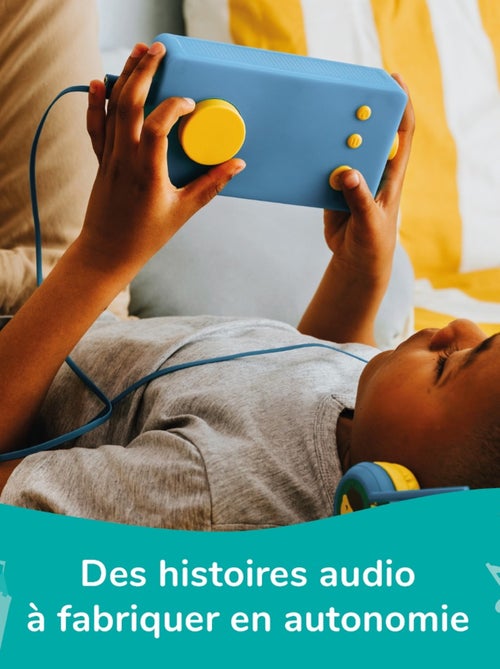Lunii - Pack Voyage Ma Fabrique à Histoires Bleue et son Casque audio assorti Bleu - Kiabi