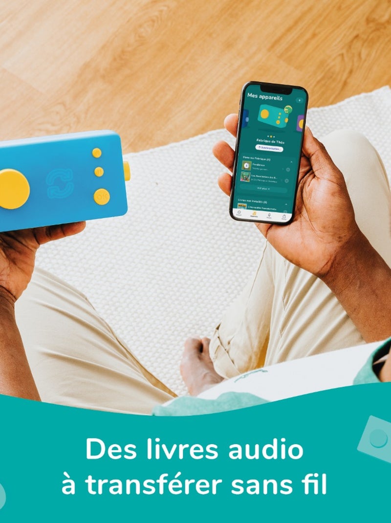 Lunii - Pack Voyage Ma Fabrique à Histoires Bleue et son Casque audio assorti Bleu N/A - Kiabi