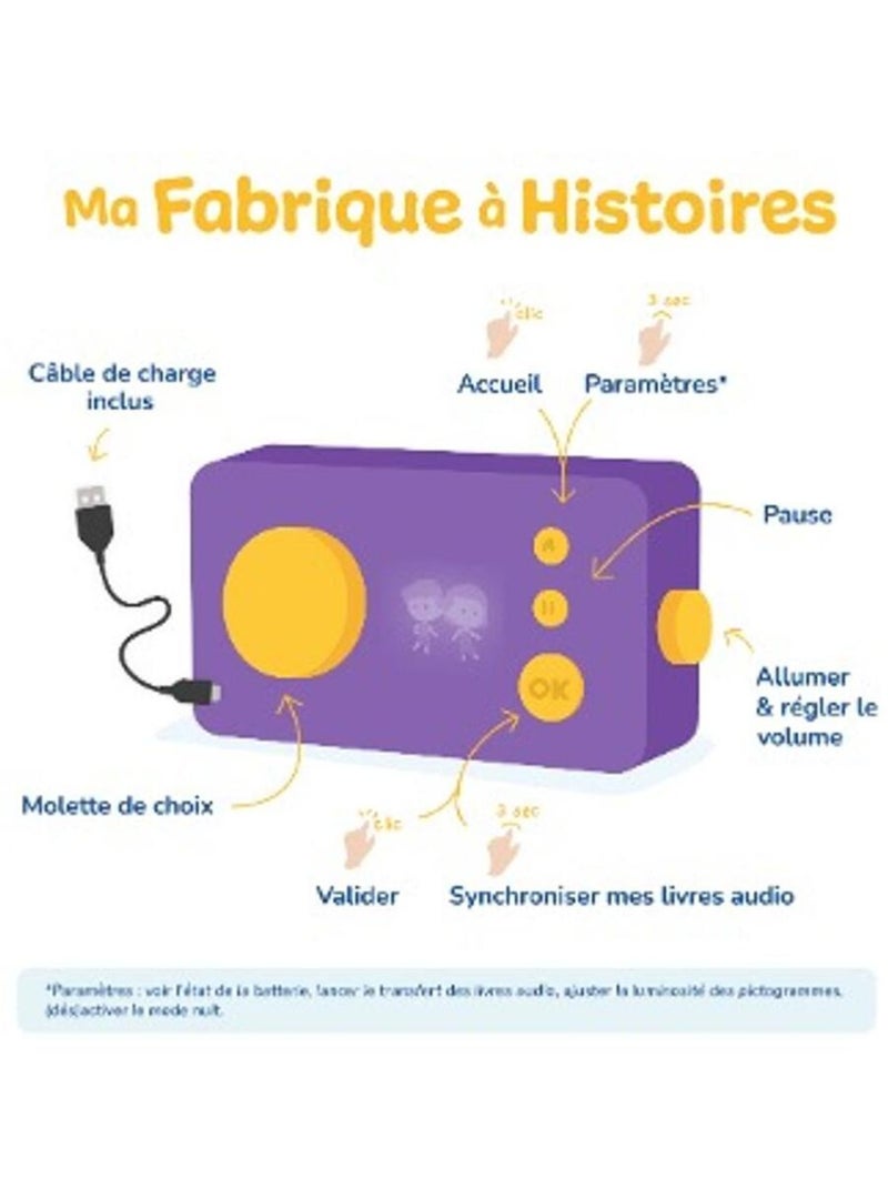 Lunii - Pack Voyage Ma Fabrique à Histoires Violette et son Casque audio assorti Violet N/A - Kiabi