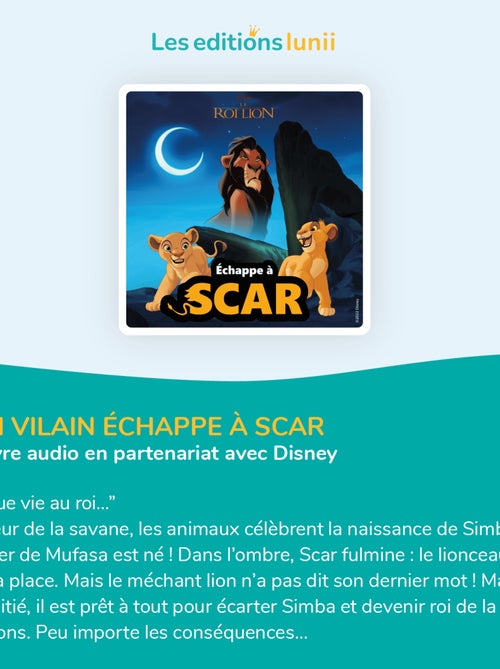 Lunii – Coffret Défi Vilain : Échappe à Scar – Livre audio dès 5 ans - Kiabi