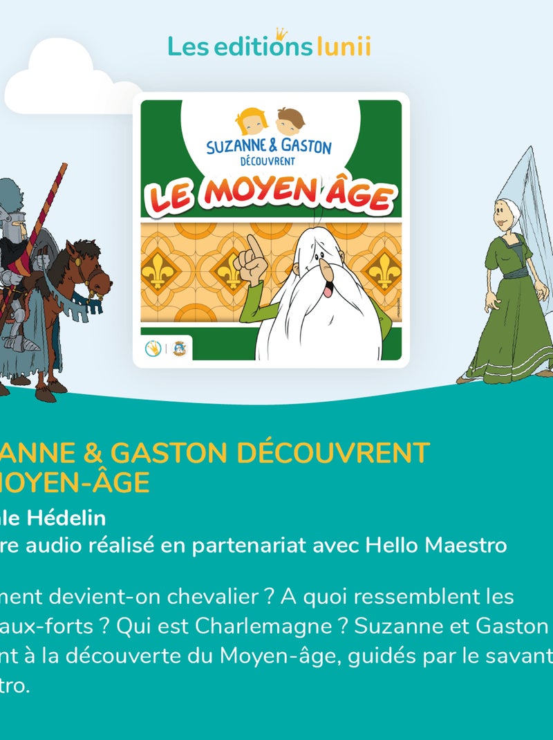 Lunii – Coffret Suzanne et Gaston découvrent le Moyen Âge – Livre audio dès 5 ans Multicolore - Kiabi