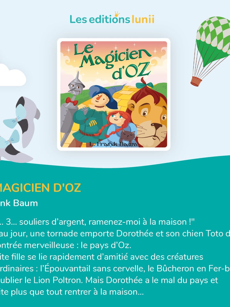 Lunii Livre Audio Interactif Le Magicien d’Oz Dès 5 Ans Multicolore - Kiabi