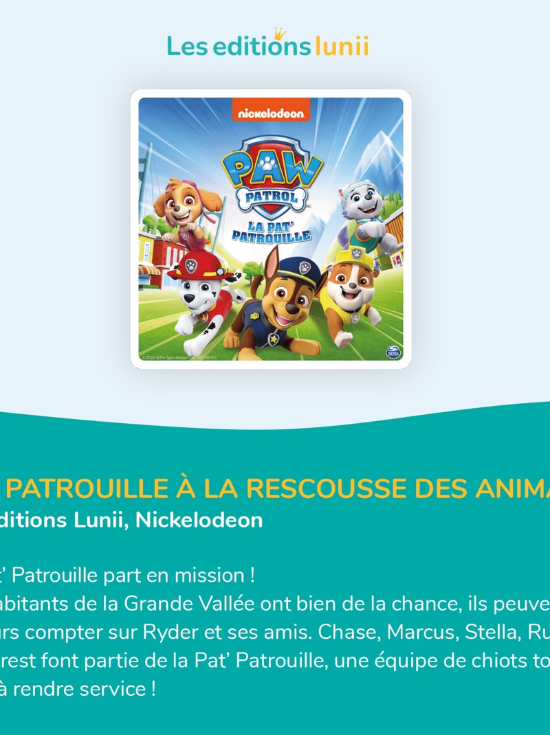 Lunii Livre Audio Interactif Pat Patrouille Dès 3 Ans Multicolore - Kiabi