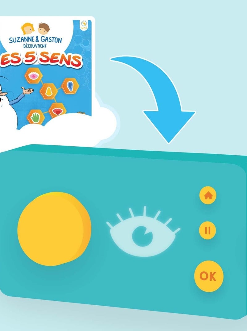 Lunii Livre Audio Interactif Suzanne et Gaston Decouvrent les 5 Sens avec Hello Maestro Dès 3 Ans Multicolore - Kiabi