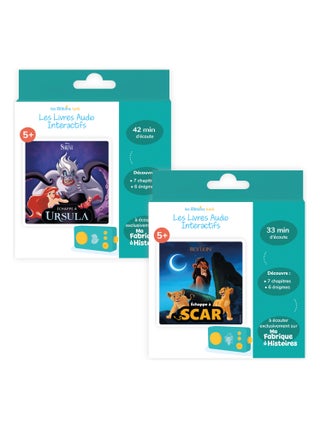 Lunii – Pack 2 livres audio Disney interactifs – Pour conteuses Ma Fabrique à Histoires ou FLAM