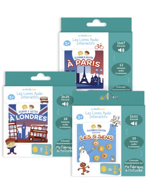 Lunii – Pack 3 livres audio interactifs – Pour conteuses Ma Fabrique à Histoires ou FLAM – dès 3 ans - Kiabi