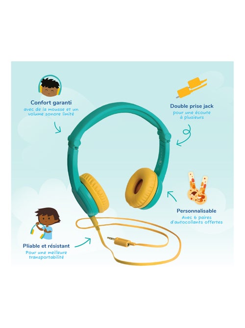Lunii – Pack accessoires – Casque Vert + Coque Jaune - Kiabi