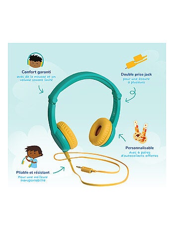 Lunii – Pack Casque Audio Vert + Coque de Protection Verte pour Ma Fabrique à Histoires