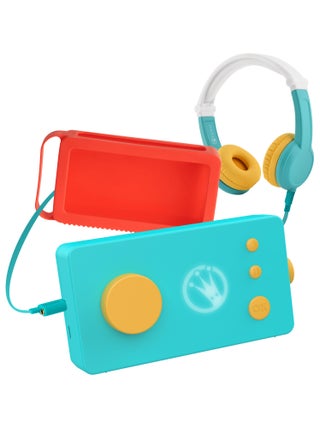 Lunii – Pack Ma Fabrique à Histoires Verte avec Casque audio Octave et sa Coque Odile Orange