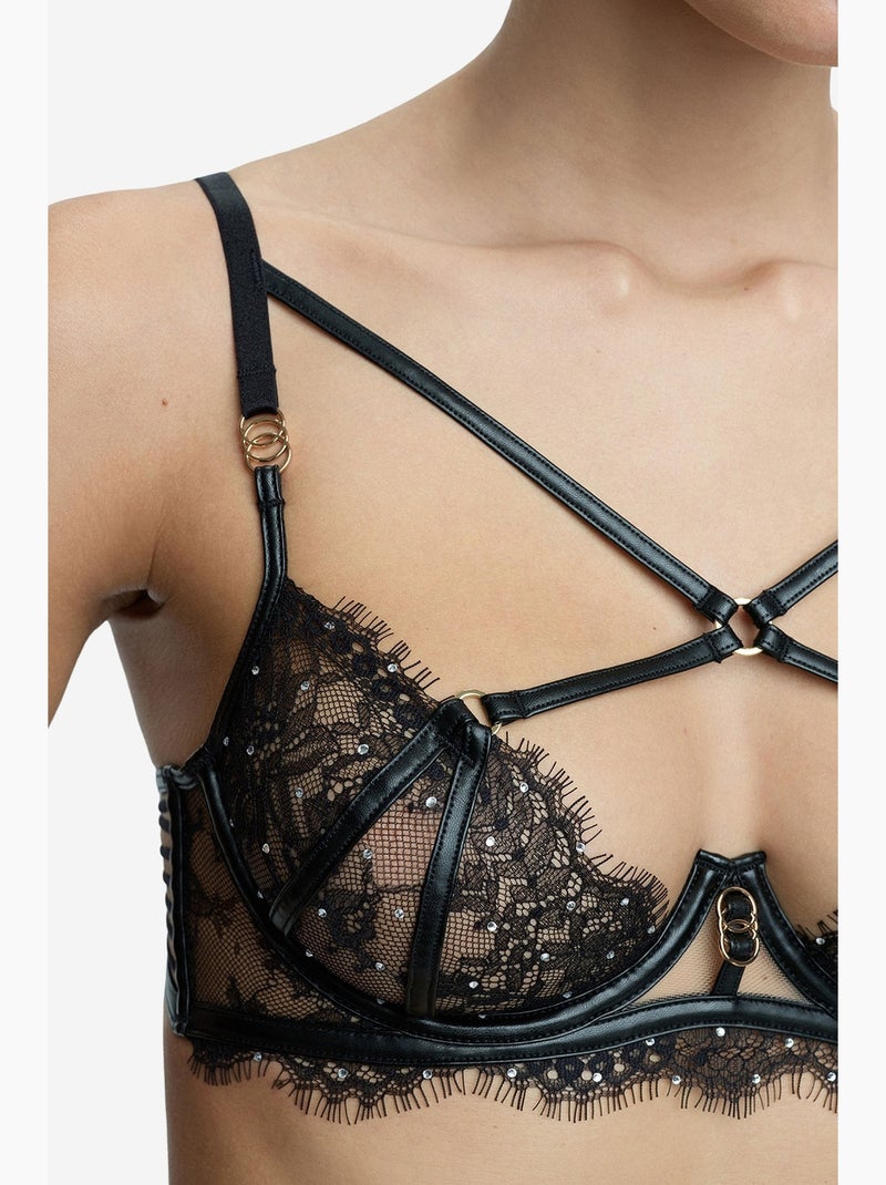 Lush soutien-gorge à armatures en dentelle penti Noir - Kiabi