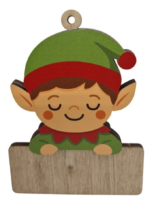 Lutin de Noël personnalisable en bois - Kiabi