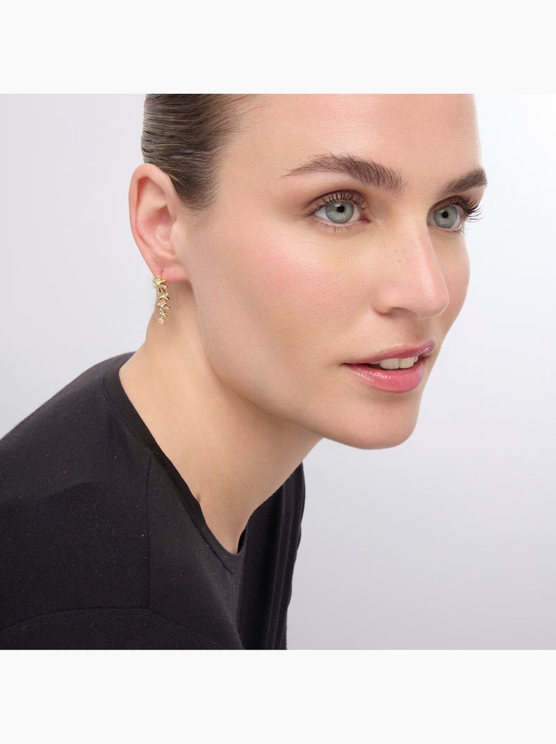 Luxenter Anah Boucles d'oreilles et plaqué or 18k Blanc - Kiabi