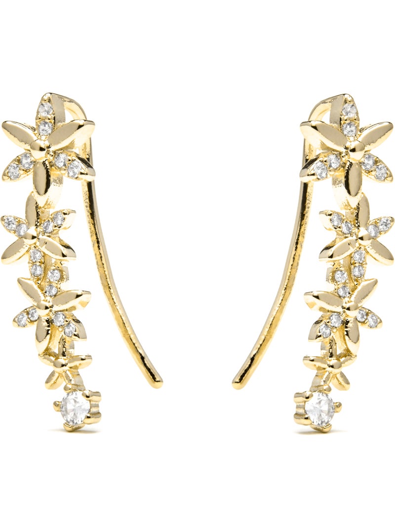 Luxenter Anah Boucles d'oreilles et plaqué or 18k Blanc - Kiabi