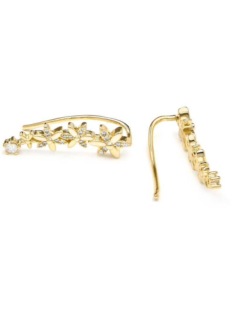 Luxenter Anah Boucles d'oreilles et plaqué or 18k Blanc - Kiabi