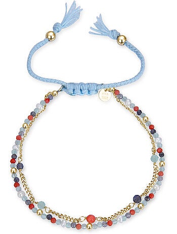 Luxenter Asvorg Bracelet en argent 925 et quartz hydrothermal vert avec finition et plaqué or 18k