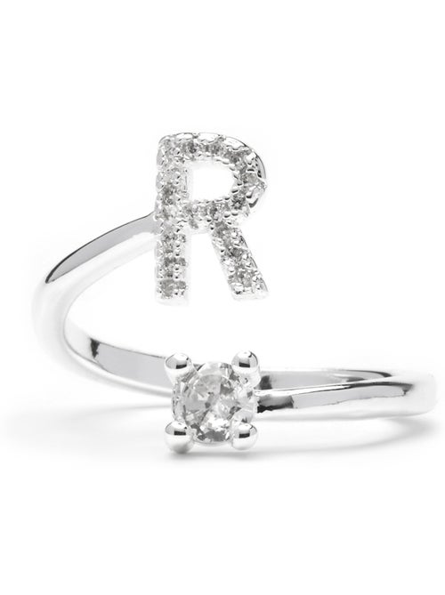 Luxenter Bague avec zircone brillante, finition argentée - Alphabet - Kiabi Luxenter Bague avec zircone brillante, finition argentée - Alphabet - Kiabi